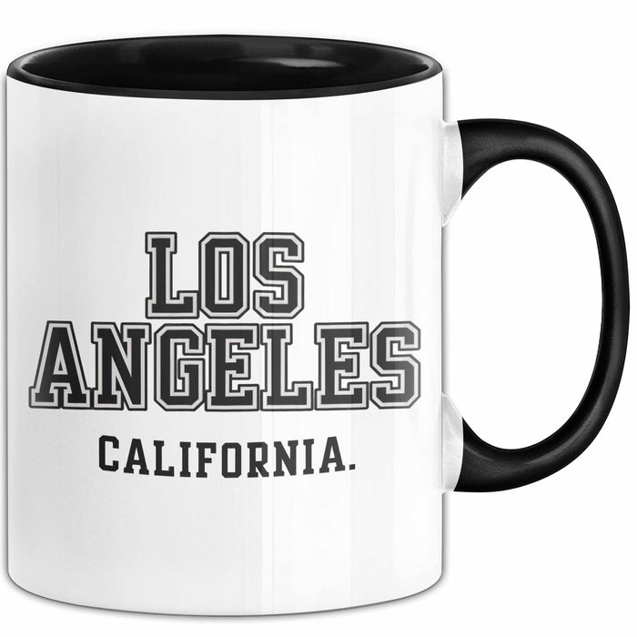 Los Angeles LA Kalifornien USA Tasse Geschenk Lustige Geschenkidee Spruch Schwarz Trendation