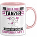 Tänzer Tasse Geschenk für Tänzer Geburtstag Lustiger Spruch Kaffee-Becher Was Ist Deine Superkraft Rosa Trendation