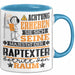 Raptexter Geschenk Tasse Lustiger Spruch Erheben Sie Sich Der Raptexter Betritt den Raum Blau Trendation