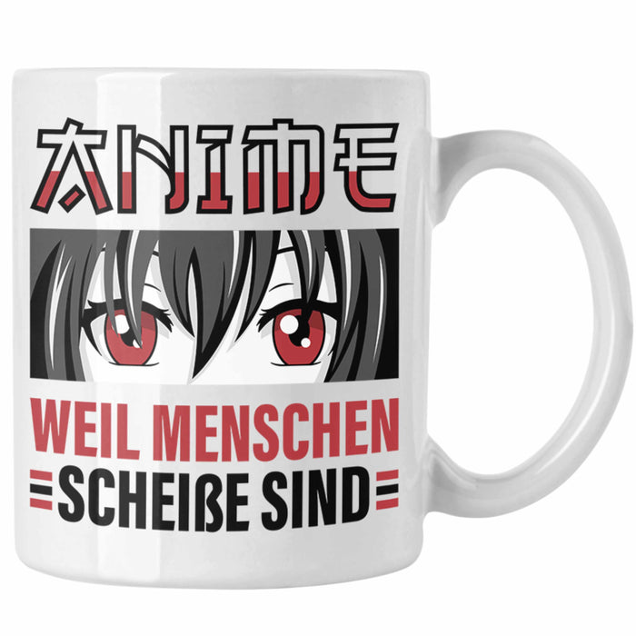 TRENDATION Anime Tasse Geschenk Spruch Kaffeetasse Weiß Trendation