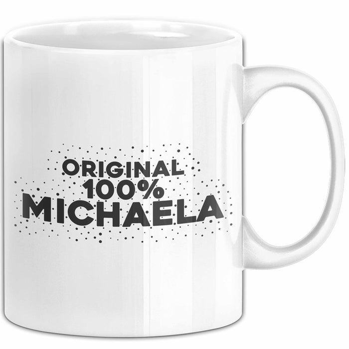 Michaela Tasse Original 100% Michaela Geschenk Weiß Trendation