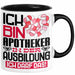Apotheker Ausbildung Tasse Geschenk Ich Bin Apotheker In Der Ausbildung Ich Darf Das Geschenkidee Spruch Schwarz Trendation