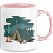 Camper Tasse Geschenkidee für Zeltleben Entdecker Rosa Trendation