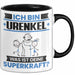 Urenkel Tasse Geschenk für Urenkel Geburtstag Lustiger Spruch Kaffee-Becher Was Ist Deine Superkraft Schwarz Trendation