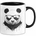 Panda Mit Sonnenbrille Tasse Geschenk Lustige Geschenkidee Spruch Schwarz Trendation
