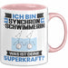 Synchronschwimmerin Tasse Geschenk für Synchronschwimmerin Geburtstag Lustiger Spruch Kaffee-Becher Was Ist Deine Superkraft Rosa Trendation