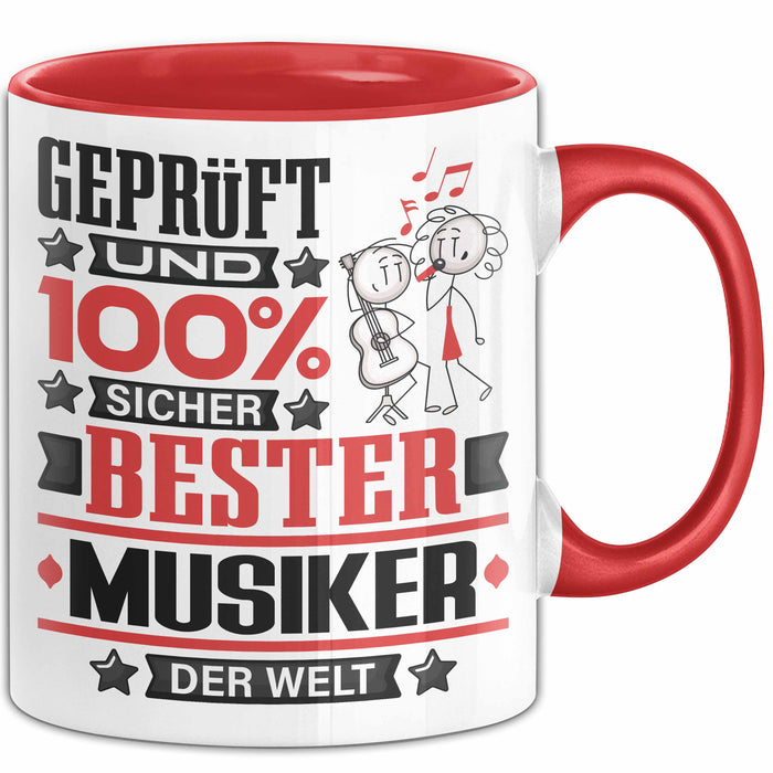 Musiker Geschenk Lustiger Spruch für Musiker Geschenkidee Bester Musiker Der Welt Rot Trendation