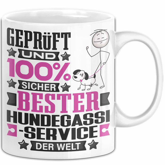 Hundegassi-Service Geschenk Lustiger Spruch für Hundegassi-Service Geschenkidee Bester Hundegassi-Service Der Welt Weiß Trendation