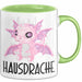 Hausdrache Tasse Geschenk Becher Grün Trendation