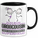 Großcousin Geschenk Tasse Ich Bin Großcousin Aber Sag Doch Einfach Superheld Lustige Geschenkdiee für Großcousin Kaffee-Becher Schwarz Trendation