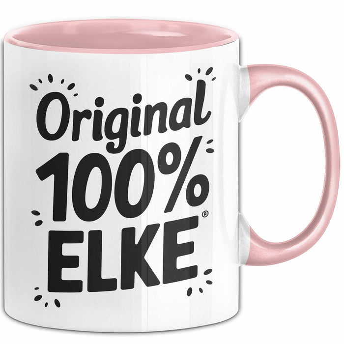 Elke Tasse Geschenk Original 100% Elke Geschenkidee Geburtstag Rosa Trendation