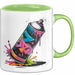 Graffiti Künstler Tasse Geschenkidee für Streetart Fan Grün Trendation