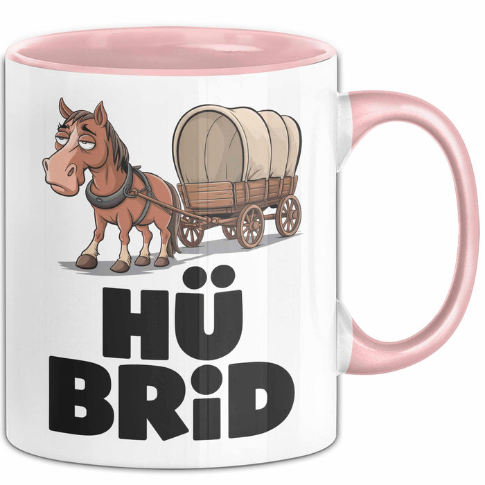 Sarkastische Pferde Tasse Geschenk Lustige Geschenkidee Spruch Hü Brid Rosa Trendation