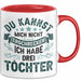 Vater Von 3 Kindern Du Kannst Mich Nicht Erschrecken Ich Habe 3 Töchter Becher Tasse Rot Trendation