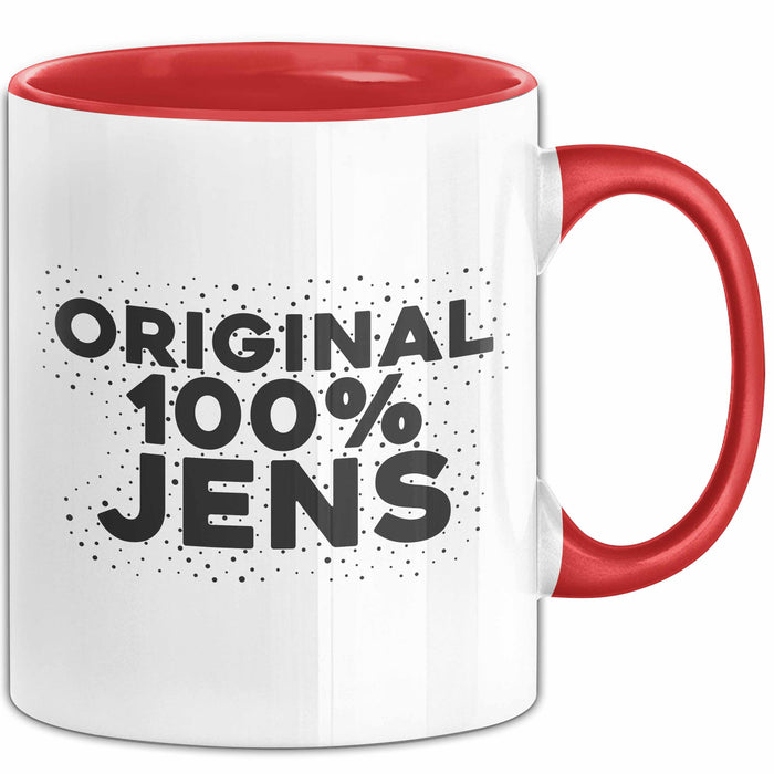 Jens Tasse Original 100% Jens Geschenk Rot Trendation
