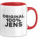 Jens Tasse Original 100% Jens Geschenk Rot Trendation
