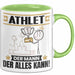 Athlet Tasse Geschenk für Athlet Der Mann Der Alles Kann Geschenkidee zum Geburtstag Grün Trendation