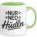 Österreich Wien Wienerisch Tasse Geschenk Lustige Geschenkidee Spruch Nur Ned Hudln Grün Trendation