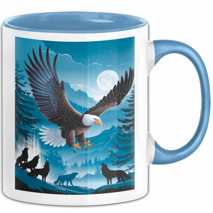 Adler Vogel Tasse Geschenk Lustige Geschenkidee Spruch Blau Trendation
