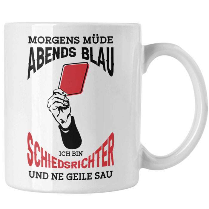 Schiedsrichter Tasse Geschenk für Schiedsrichter mit Spruch Weiß Trendation