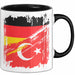 Türkei Deutschland Flagge Halb Deutscher Halb Türke Fußball Germany 2025 Europa Turkey Schwarz Trendation