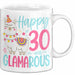 30er Geburtstag Tasse Geschenk Happy 30 And Glamarous Llama Alpaka Liebhaber Geschenkidee zum Geburtstag Weiß Trendation