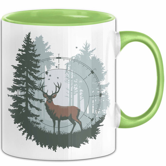 Jäger Tasse Geschenkidee für Jagdliebhaber Grün Trendation