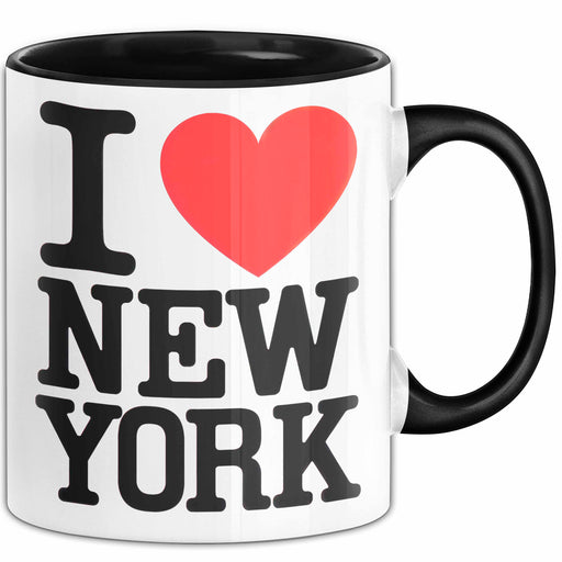 New York City USA Tasse Geschenk Lustige Geschenkidee Spruch Ich Liebe New York Schwarz Trendation