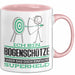 Bogenschütze Geschenk Tasse Ich Bin Bogenschütze Aber Sag Doch Einfach Superheld Lustige Geschenkdiee für Bogenschütze Kaffee-Becher Rosa Trendation