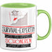 Survival-Expertin Weil Es Keinen Schöneren Beruf Gibt Tasse Geschenk für Eine Survival-Expertin Lustig Grün Trendation