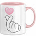 KPop Tasse Geschenk Finger Heart Herz Grafik Geschenkidee Fans Rosa Trendation