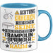 Trampolinspringer Geschenk Tasse Lustiger Spruch Erheben Sie Sich Der Trampolinspringer Betritt den Raum Blau Trendation