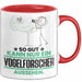 Vogelforscher Geschenk Tasse So Gut Kann Nur Ein Vogelforscher Aussehen Geschenkidee Kaffee-Becher Rot Trendation