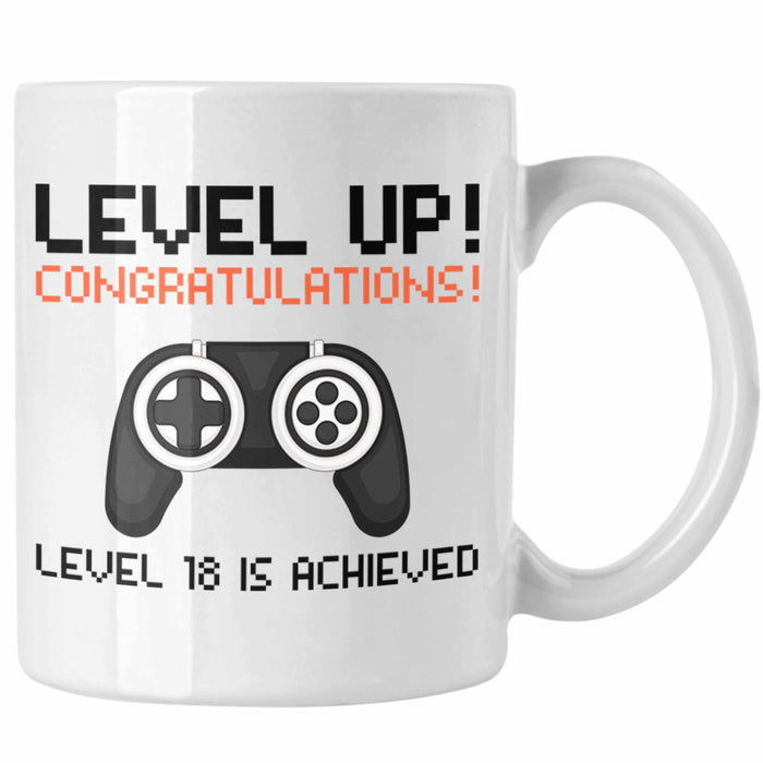Trendation - 18. Geburtstag Tasse Jungen Jungs Geschenk 18er Geschenkidee 18 Sohn Gamer Trendation