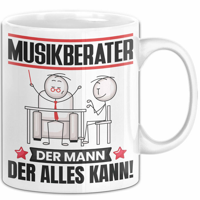 Musikberater Tasse Geschenk für Musikberater Der Mann Der Alles Kann Geschenkidee zum Geburtstag Weiß Trendation