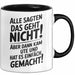 Ute Tasse Geschenk Alle Sagten Das Geht Nicht Aber Dann Kam Ute Und Hat Es Einfach Gemacht Geschenkidee Becher mit Name Schwarz Trendation