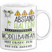 Modellbahnfan Tasse Geschenk Lustig Abstand Halten Hochleistungs-Modellbahnfan Mit Drang Zur Perfektion Bei Der Arbeit Weiß Trendation
