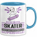 Skater Geschenk Tasse Ich Bin Skater Aber Sag Doch Einfach Superheld Lustige Geschenkdiee für Skater Kaffee-Becher Blau Trendation