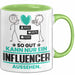Influencer Geschenk Tasse So Gut Kann Nur Ein Influencer Aussehen Geschenkidee Kaffee-Becher Grün Trendation