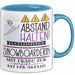 Snowboarderin Tasse Geschenk Lustig Abstand Halten Hochleistungs-Snowboarderin Mit Drang Zur Perfektion Bei Der Arbeit Blau Trendation