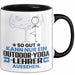 Outdoor-Yoga-Lehrer Geschenk Tasse So Gut Kann Nur Ein Outdoor-Yoga-Lehrer Aussehen Geschenkidee Kaffee-Becher Schwarz Trendation