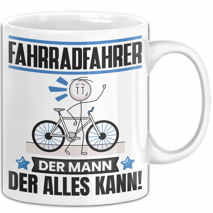 Fahrradfahrer Tasse Geschenk für Fahrradfahrer Der Mann Der Alles Kann Geschenkidee zum Geburtstag Weiß Trendation