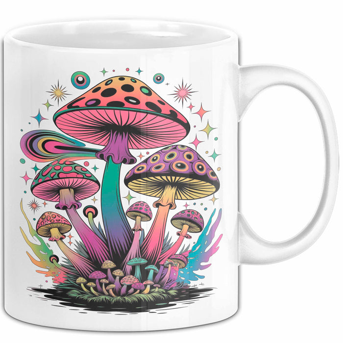 Pilz Fan Tasse Geschenkidee für Pilzliebhaber Weiß Trendation