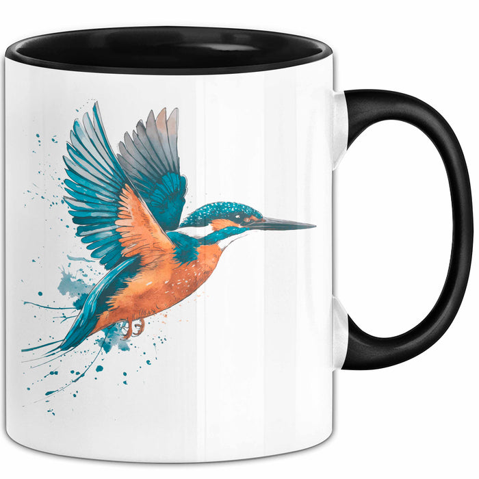 Eisvogel Vogel Tasse Geschenk Lustige Geschenkidee Spruch Schwarz Trendation