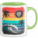 Los Angeles LA Kalifornien USA Tasse Geschenk Lustige Geschenkidee Spruch Retro Surfen Grün Trendation