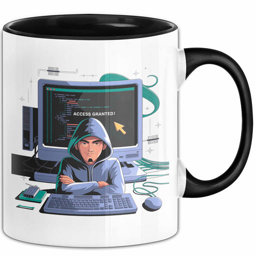 Ethical Hacker Tasse Geschenk Lustige Geschenkidee Spruch Für White Hat Codierer Trendation