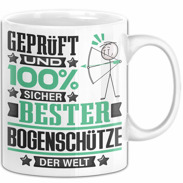 Bogenschütze Geschenk Lustiger Spruch für Bogenschütze Geschenkidee Bester Bogenschütze Der Welt Weiß Trendation