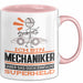 Mechaniker Geschenk Tasse Ich Bin Mechaniker Aber Sag Doch Einfach Superheld Lustige Geschenkdiee für Mechaniker Kaffee-Becher Rosa Trendation
