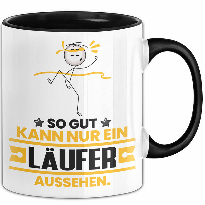 Läufer Geschenk Tasse So Gut Kann Nur Ein Läufer Aussehen Geschenkidee Kaffee-Becher Schwarz Trendation