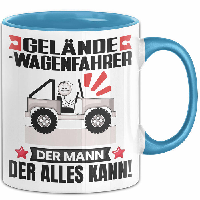 Geländewagenfahrer Tasse Geschenk für Geländewagenfahrer Der Mann Der Alles Kann Geschenkidee zum Geburtstag Blau Trendation